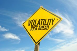 road sign: volatility just ahead