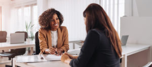 woman meeting with financial advisor